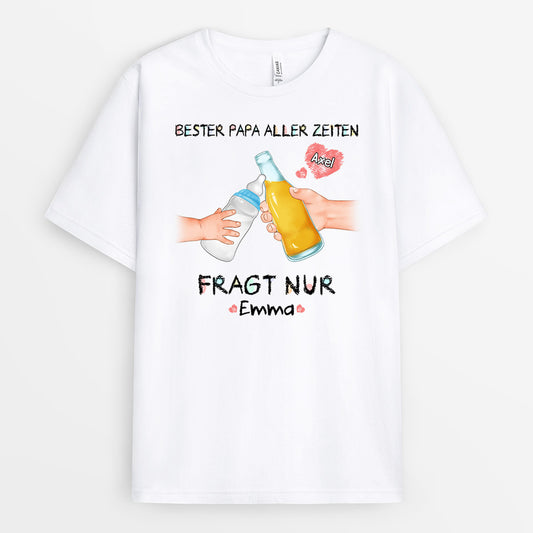 1010AGE1 Personalisierte Geschenke T Shirt Kinder Enkelkinder Papa Opa