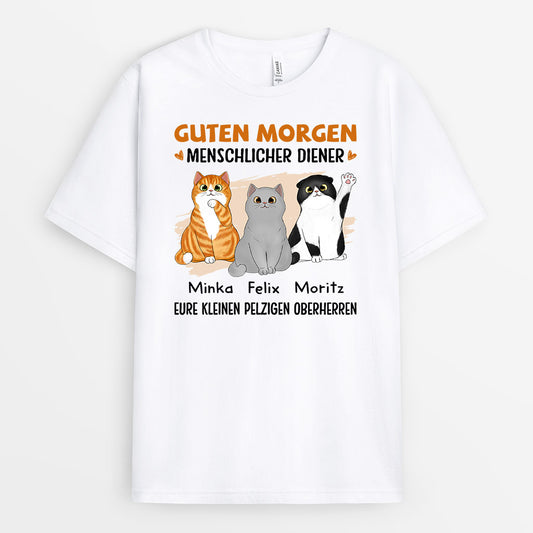 1023AGE1 Personalisierte Geschenke T Shirt Katzen Katzenliebhaber Katzenbesitzer