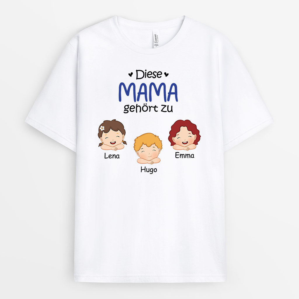 1025AGE1 Personalisierte Geschenke T Shirt Kinder Enkel Mama Oma