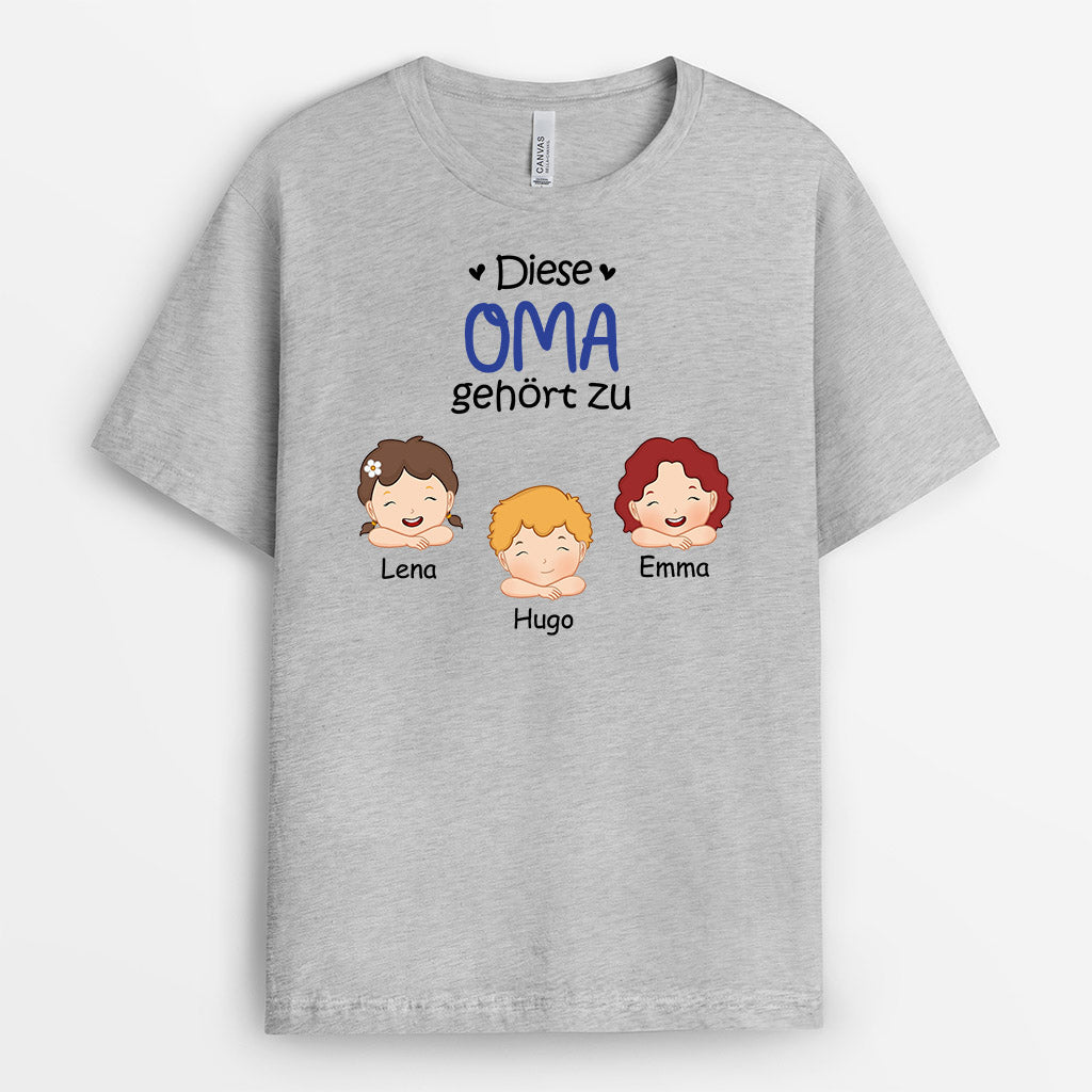 1025AGE2 Personalisierte Geschenke T Shirt Kinder Enkel Mama Oma