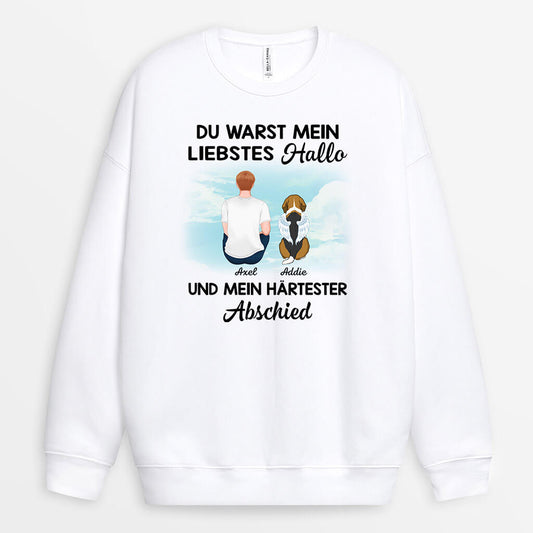 1028WGE1 Personalisierte Geschenke Pullover Hunde Hundeliebhaber Hundebesitzer