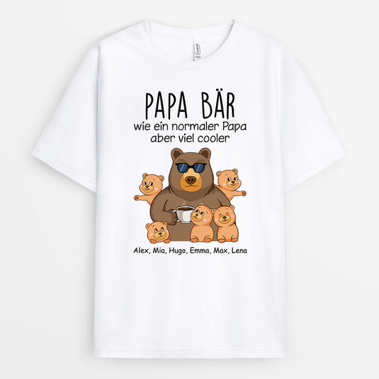 1029AGE1 Personalisierte Geschenke T Shirt Kinder Bar Papa Opa