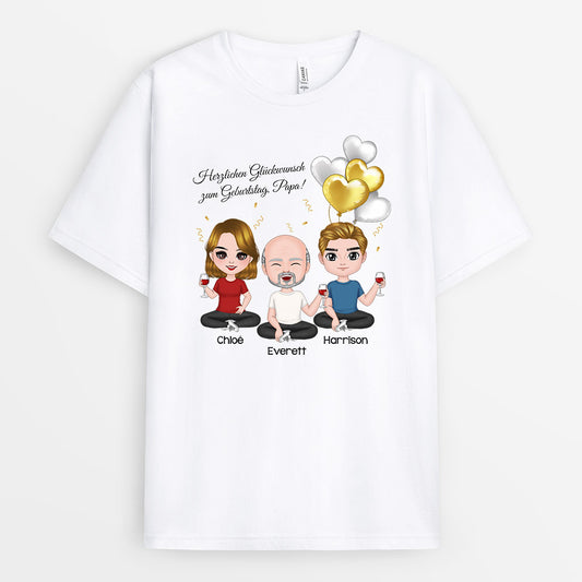 1038AGE1 Personalisierte Geschenke T Shirt Gluckwunsch Geburtstag Papa Opa