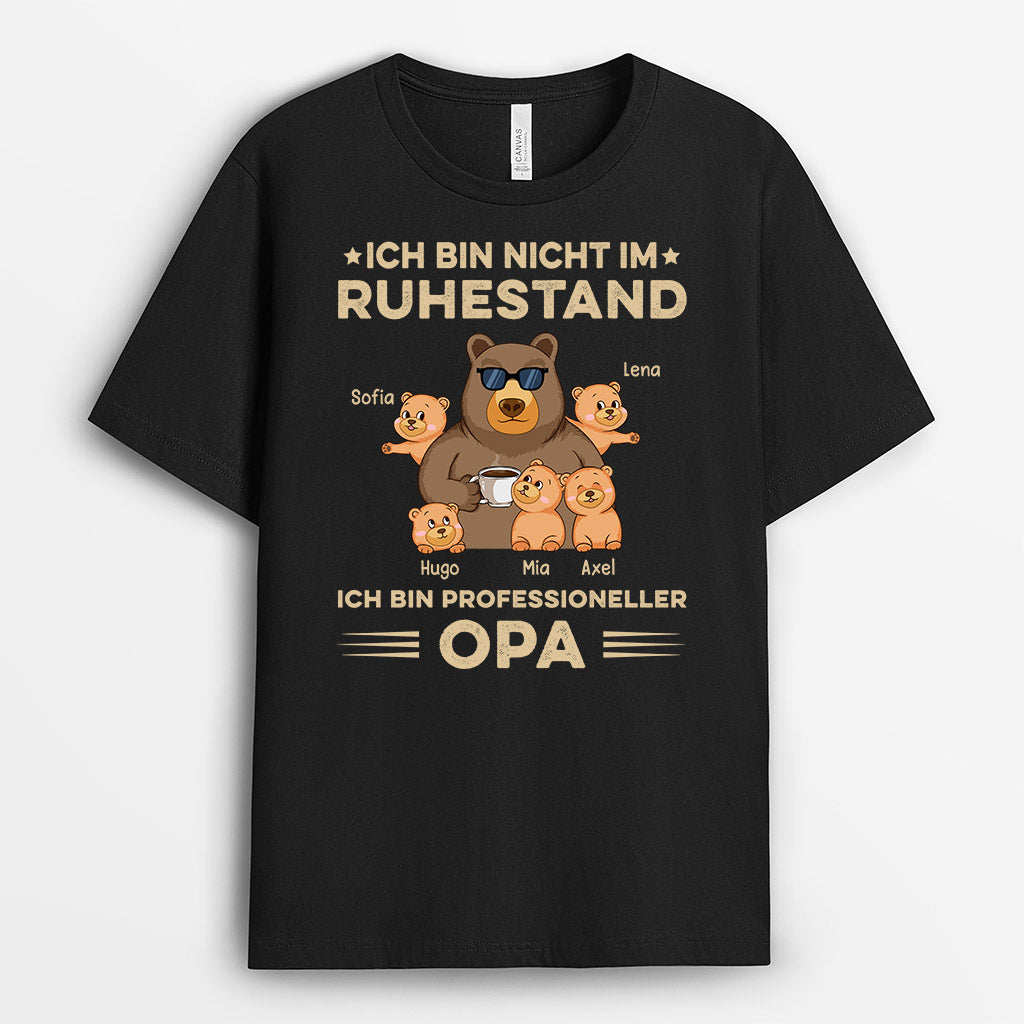 1044AGE1 Personalisierte Geschenke T Shirt Bar Mama Oma Papa Opa