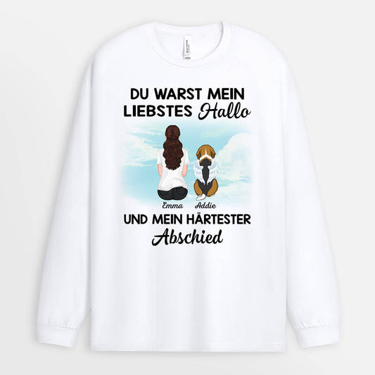 1052NGE2 Personalisierte Geschenke Langarmshirt Hunde Hundeliebhaber Hundebesitzer