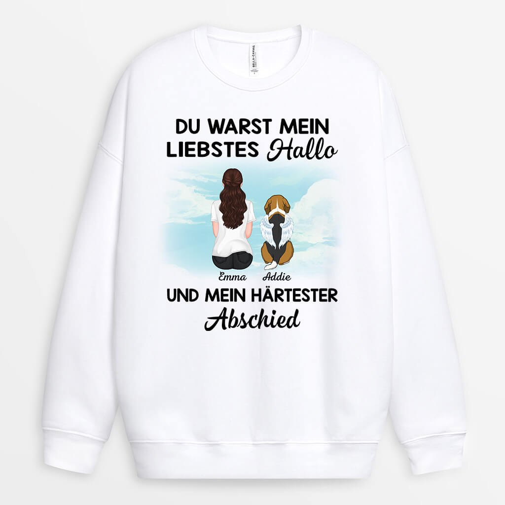 1052WGE1 Personalisierte Geschenke Pullover Hunde Hundeliebhaber Hundebesitzer