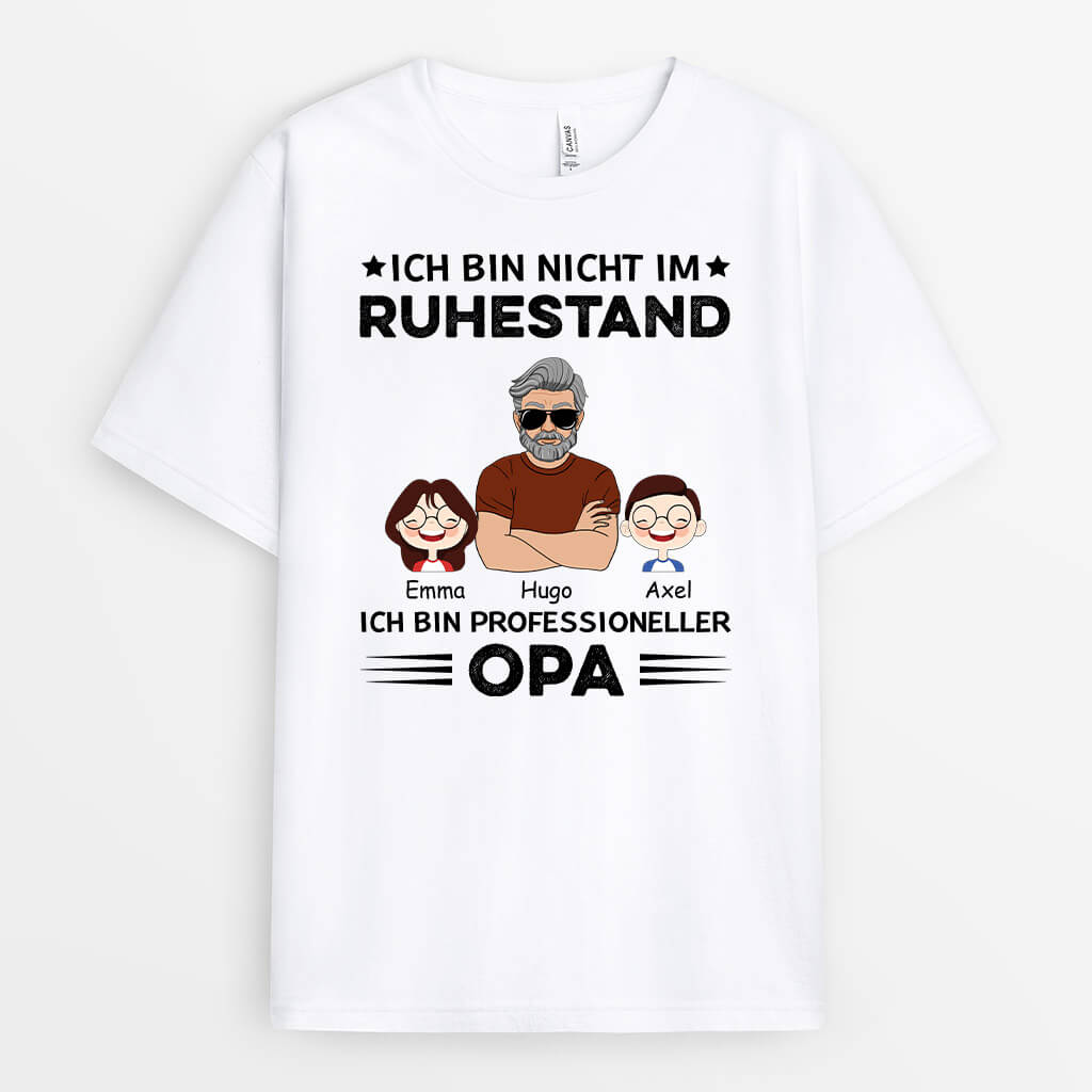 1057AGE1 Personalisierte Geschenke T Shirts Opa Papa
