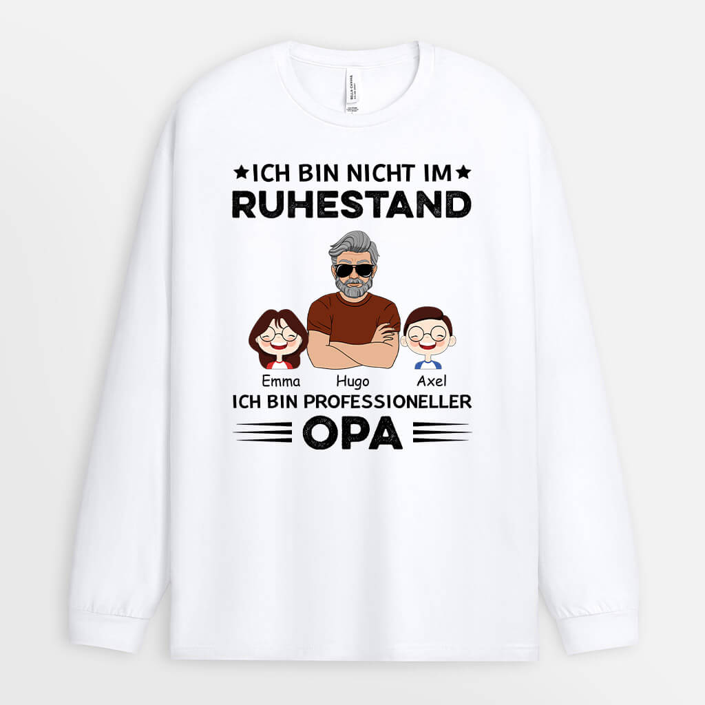 1057NGE1 Personalisierte Geschenke Langarmshirt Opa Papa