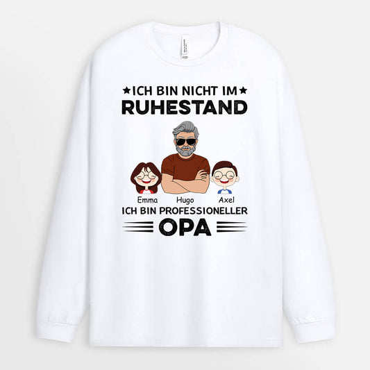 1057NGE1 Personalisierte Geschenke Langarmshirt Opa Papa