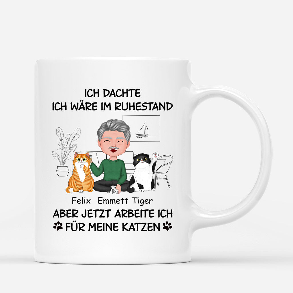 1060MGE1 Personalisierte Geschenke Tassen Katzen Papa Opa Katzenliebhaber Katzenbesitzer