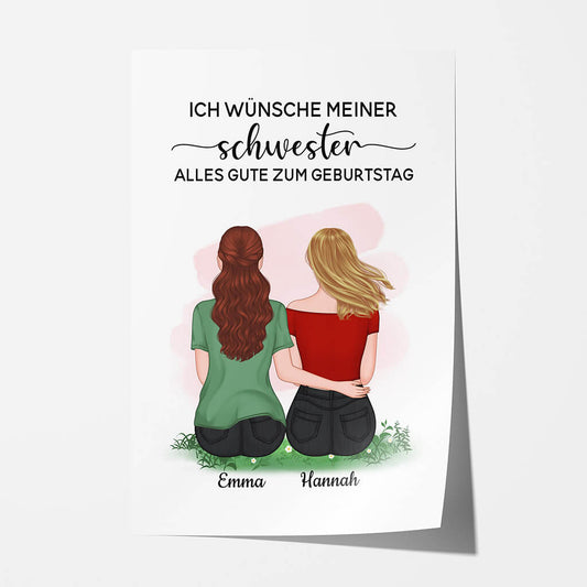 1071SGE1 Geschenke Posters Schwester Beste Freudin Geburtstag