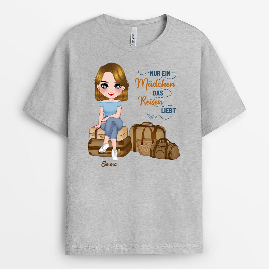 1103AGE1 Personalisierte Geschenke T Shirts Kleidung Frauen Madchen Reise