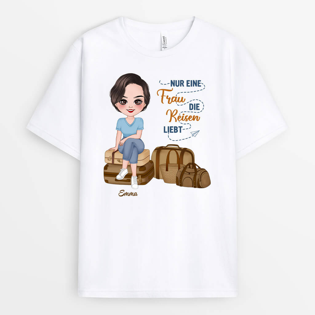 1103AGE2 Personalisierte Geschenke T Shirts Kleidung Frauen Madchen Reise