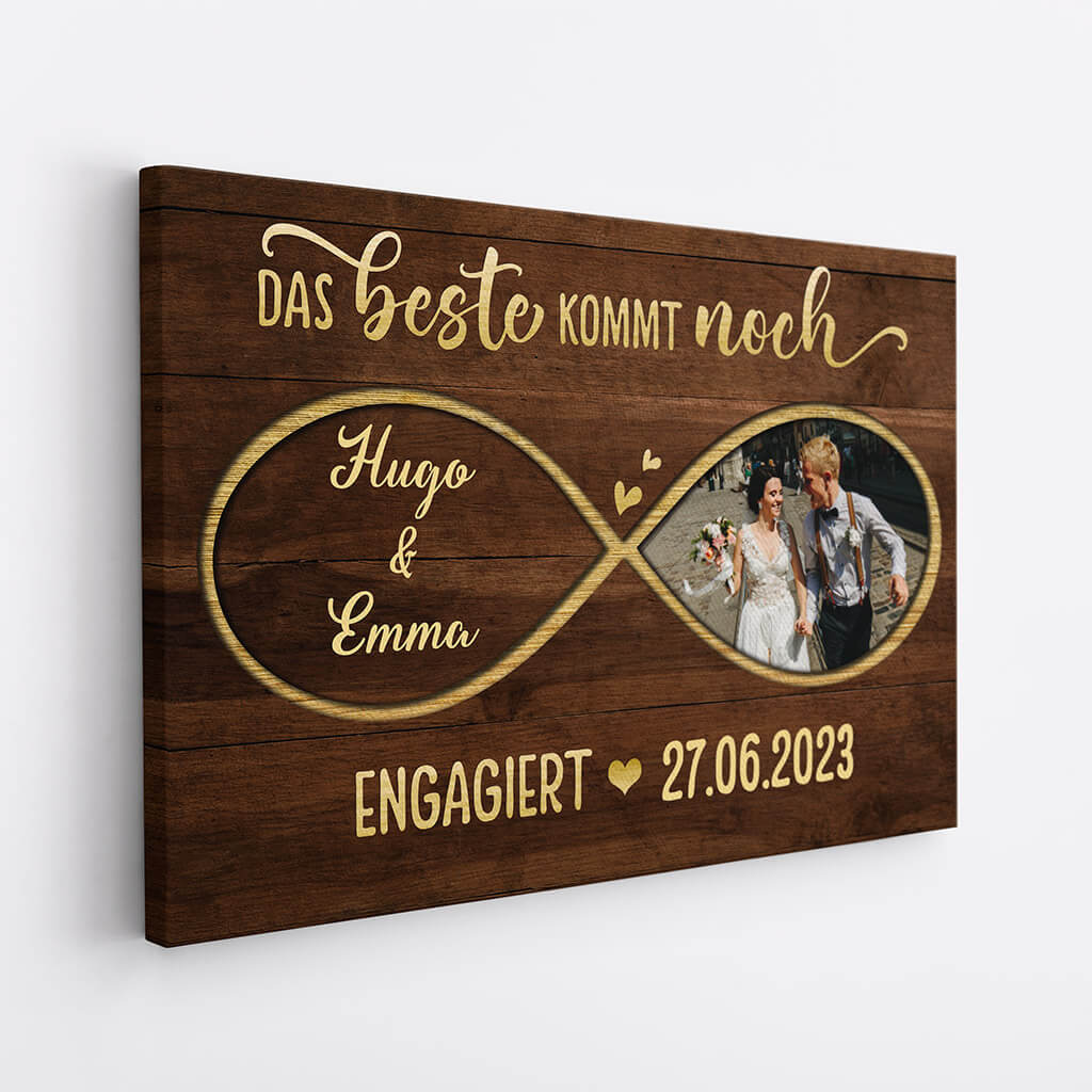 1108CGE2 Personalisierte Geschenke Leinwand Verlobung Ehepaare Ehemann Ehefrau