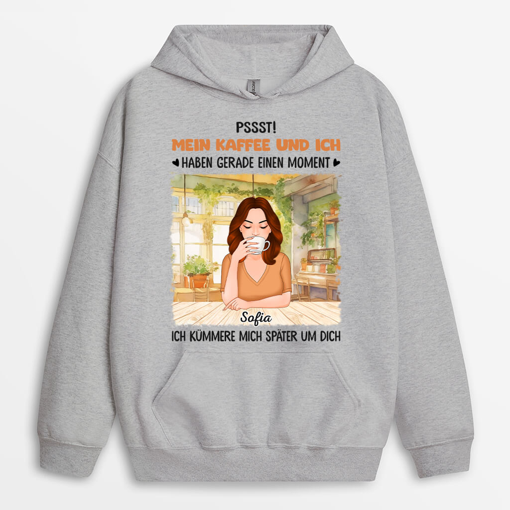 1118HGE1 Personalisierte Geschenke Hoodie Kaffeeliebhaber