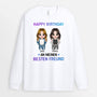 1126NGE1 Personalisierte Geschenke Langarmshirt Beste Freundin Geburtstag