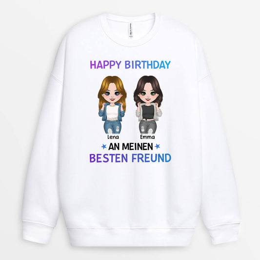 1126WGE1 Personalisierte Geschenke Pullover Beste Freundin Geburtstag