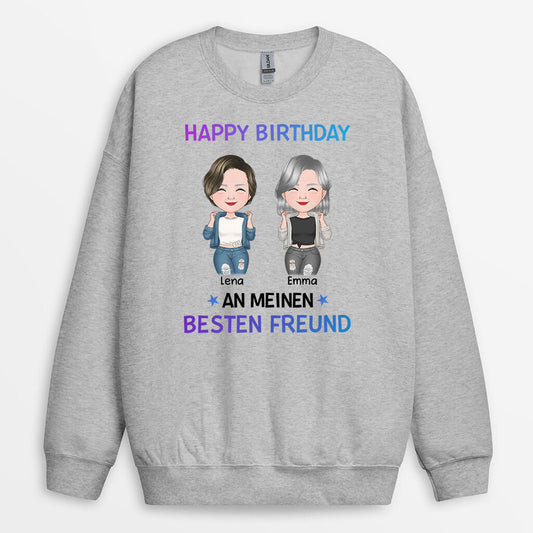 1126WGE2 Personalisierte Geschenke Pullover Beste Freundin Geburtstag