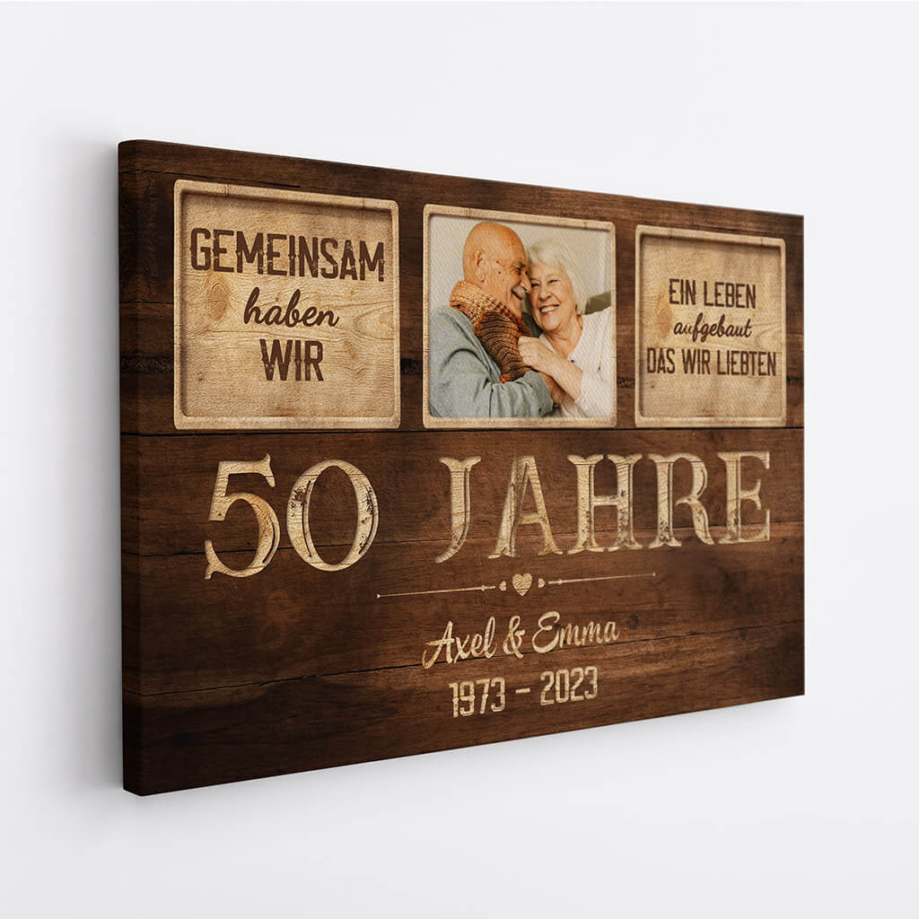 1131CGE2 Personalisierte Geschenke Leinwand Familie Opa Oma 50 Jahrestag