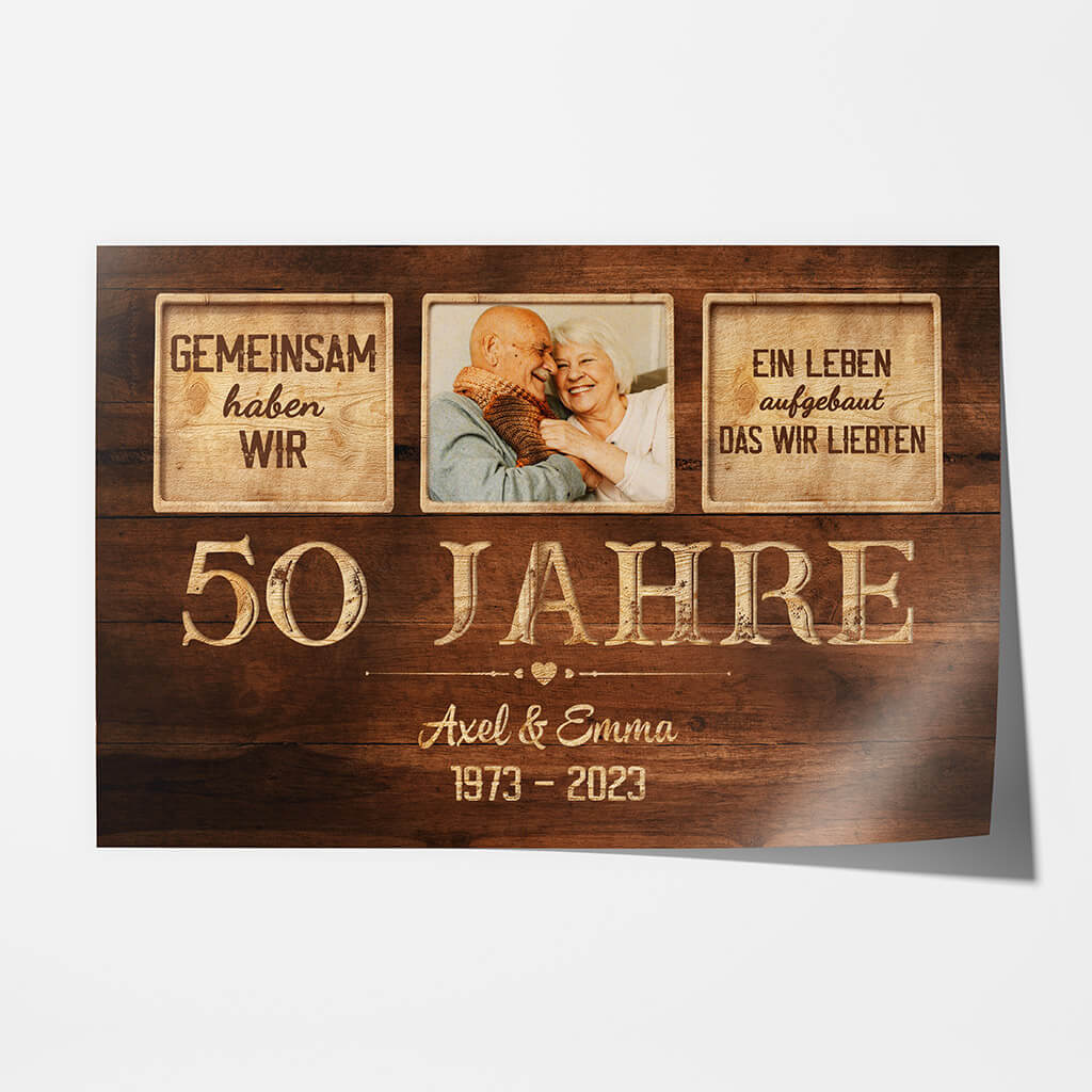 1131SGE1 Personalisierte Geschenke Posters Familie Opa Oma 50 Jahrestag