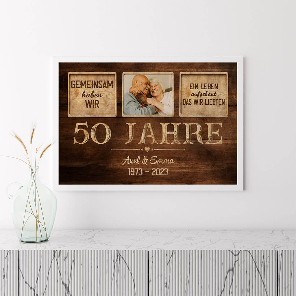 1131SGE3 Personalisierte Geschenke Posters Familie Opa Oma 50 Jahrestag