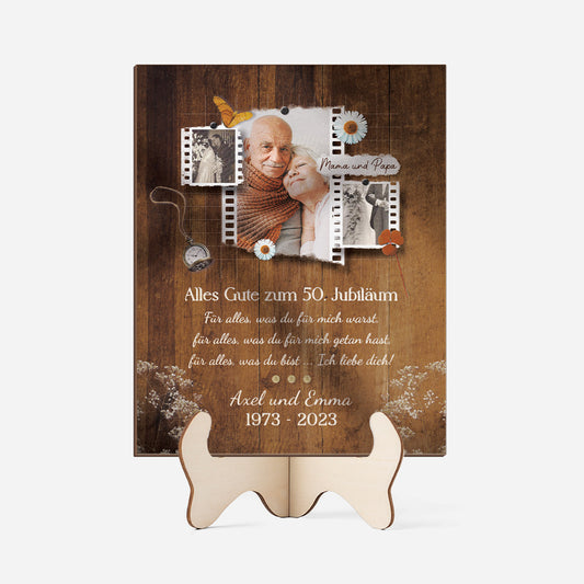 1132QGE1 50 jahre verheiratet spruch holztafel personalisiert paar mit foto zum jahrestag 1132Q8M0G