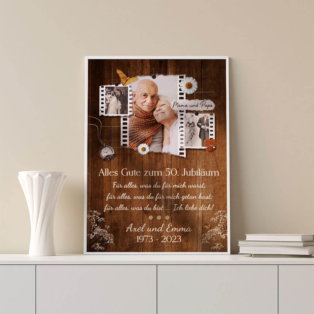 1132SGE3 Personalisierte Geschenke Posters Familie Opa Oma 50 Jahrestag