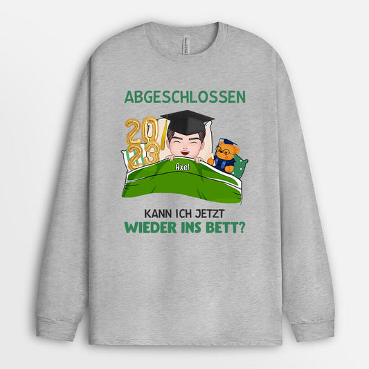 1134NGE1 Personalisierte Geschenke Langarmshirt Abschluss Absolventen