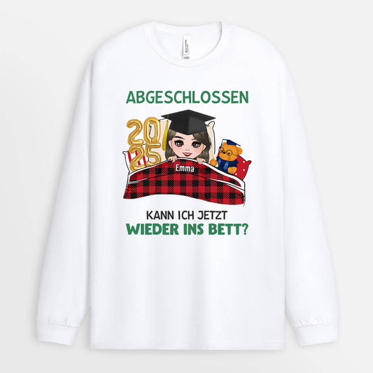 1134NGE2 Personalisierte Geschenke Langarmshirt Abschluss Absolventen