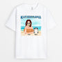 1136AGE1 Personalisierte Geschenke T Shirts Katzenmama Katzenliebhaber Strand Sommer