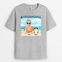 1136AGE2 Personalisierte Geschenke T Shirts Katzenmama Katzenliebhaber Strand Sommer