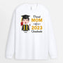 1138NGE2 Personalisierte Geschenke Langarmshirt Stolzer Papa Mama Absolventen