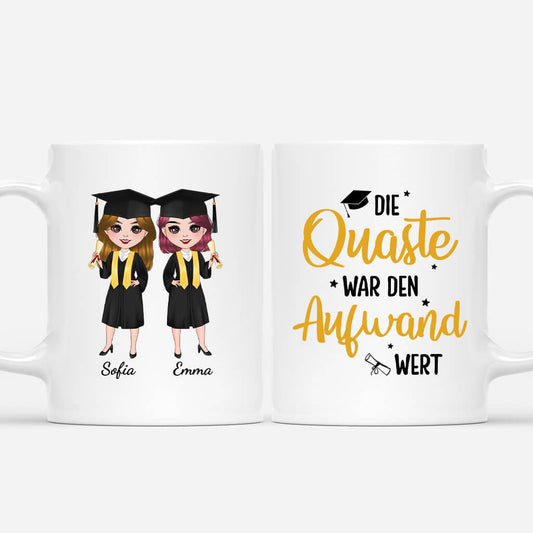 1144MGE1 Personalisierte Geschenke Tasse Quast Aufwand Freunde