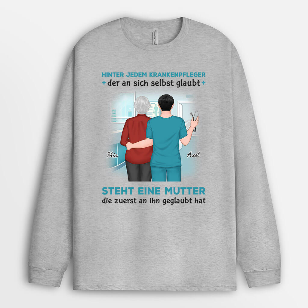 1146NGE1 Personalisierte Geschenke Langarmshirt Krankenschwester Mutter