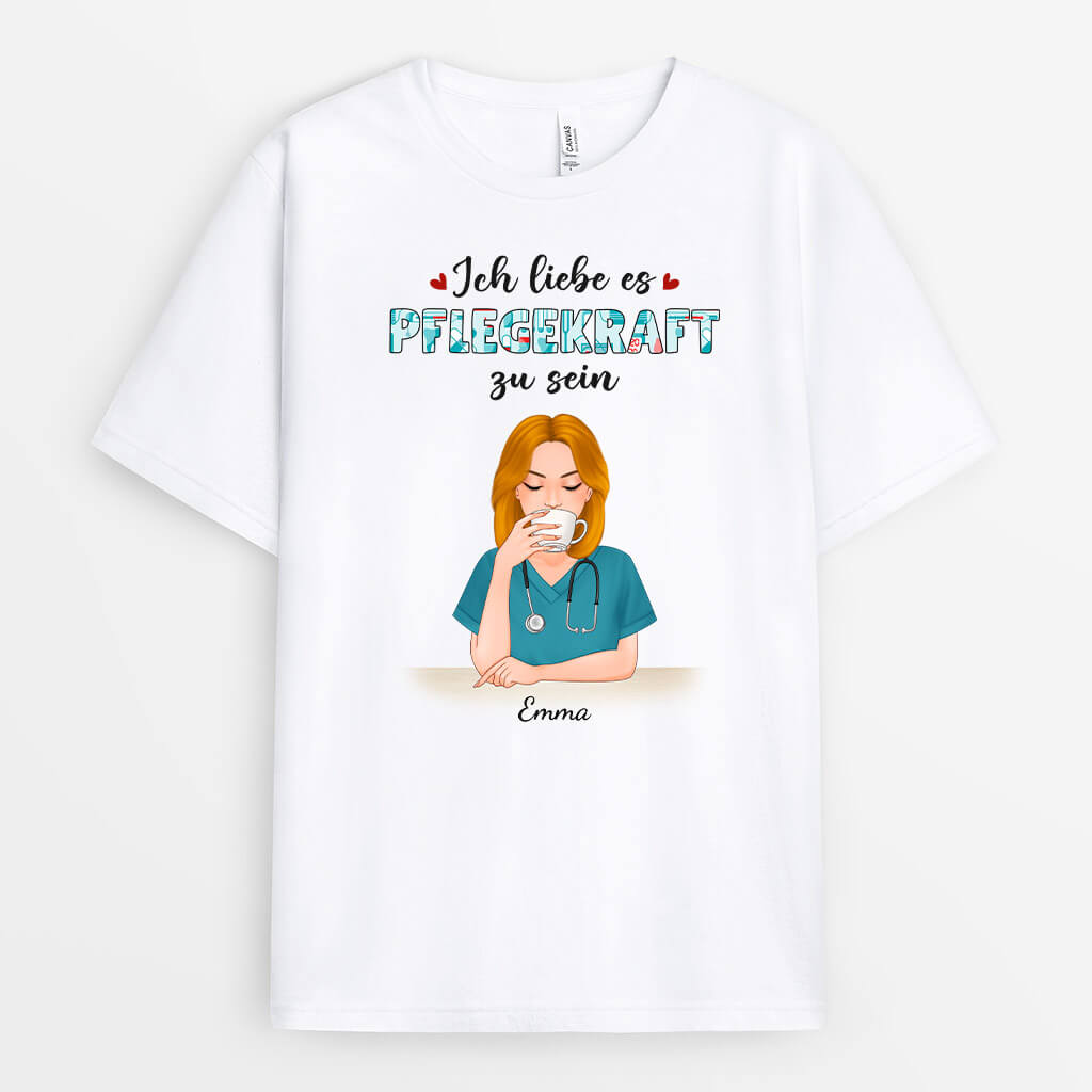 1149AGE2 Personalisierte Geschenke T shirt Krankenschwester