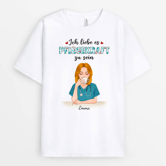 1149AGE2 Personalisierte Geschenke T shirt Krankenschwester