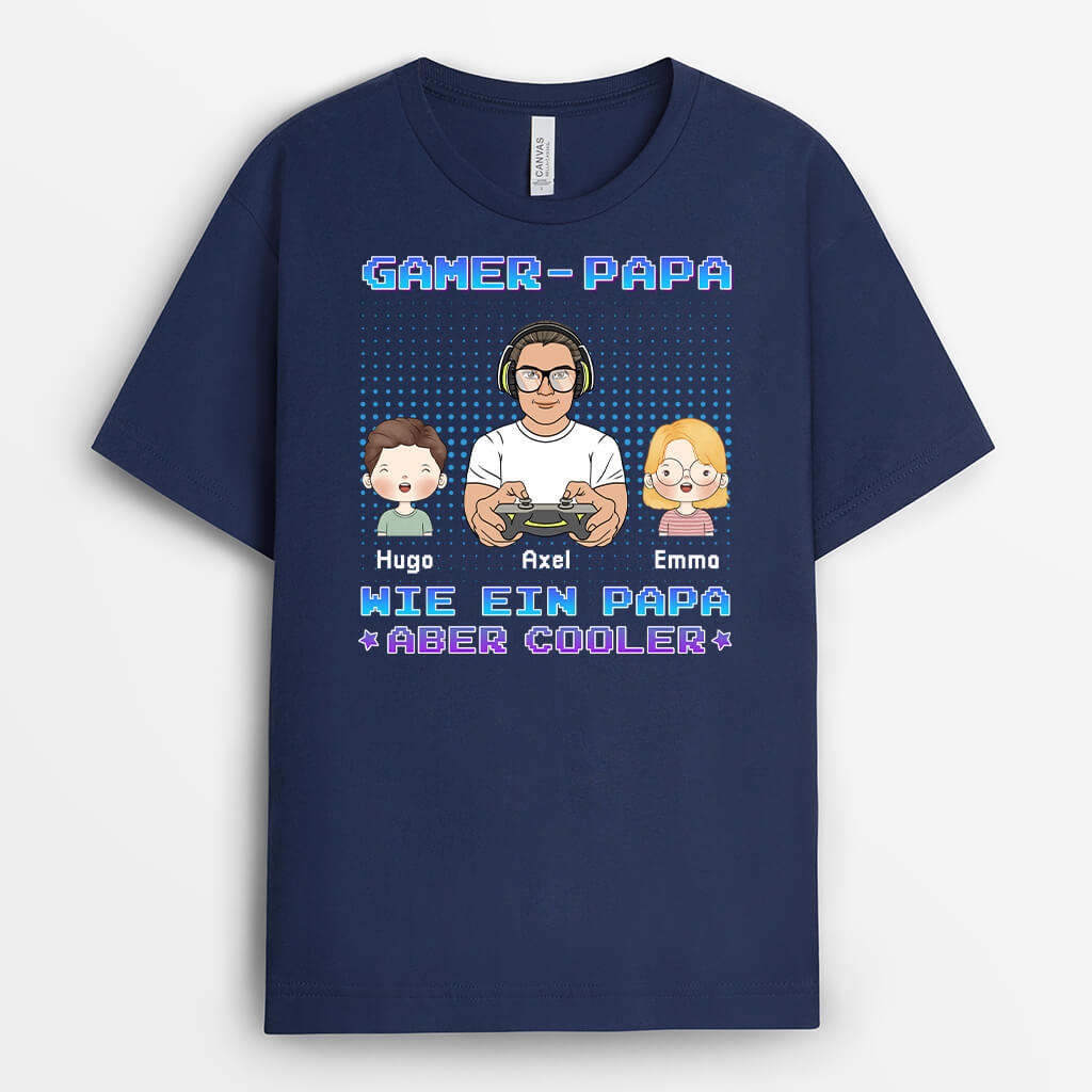 1160AGE1 Personalisierte Geschenke T shirt Game Papa