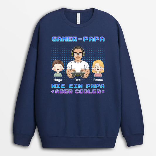 1160WGE1 Personalisierte Geschenke Langarmshirt Game Papa