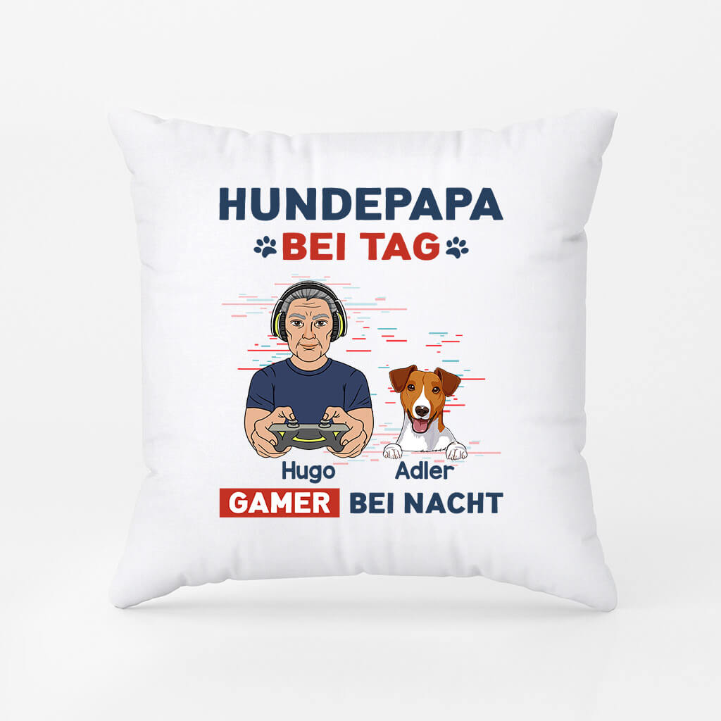 1161PGE2 Personalisierte Geschenke Kissen Game Hundeliebhaber