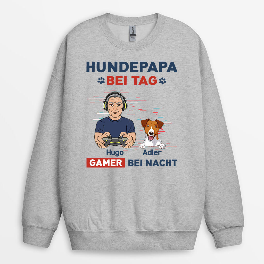 1161WGE2 Personalisierte Geschenke Pullover Game Hundeliebhaber