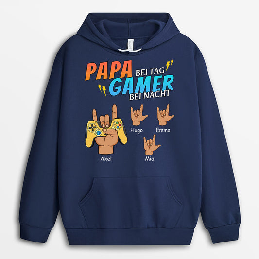 1163HGE1 Personalisierte Geschenke Hoodie Game Papa