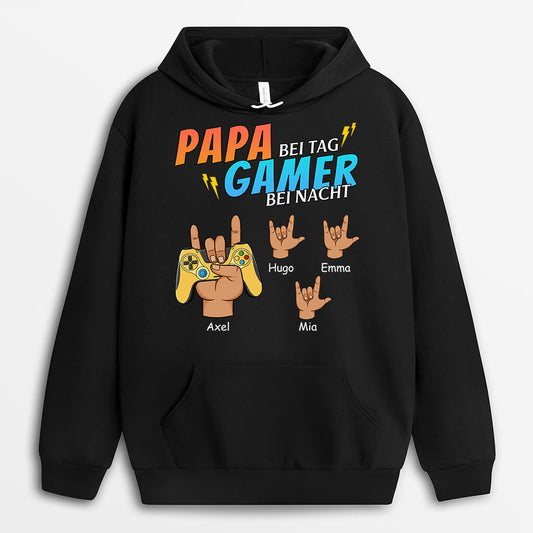 1163HGE2 Personalisierte Geschenke Hoodie Game Papa