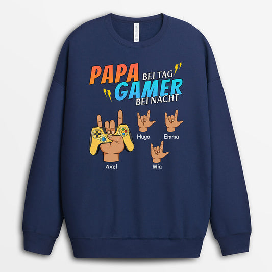 1163WGE1 Personalisierte Geschenke Pullover Game Papa