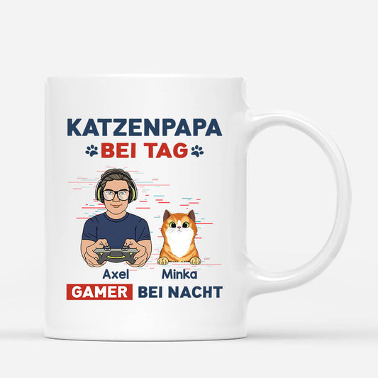 1164MGE1 Personalisierte Geschenke Tasse Game Katzenliebhaber