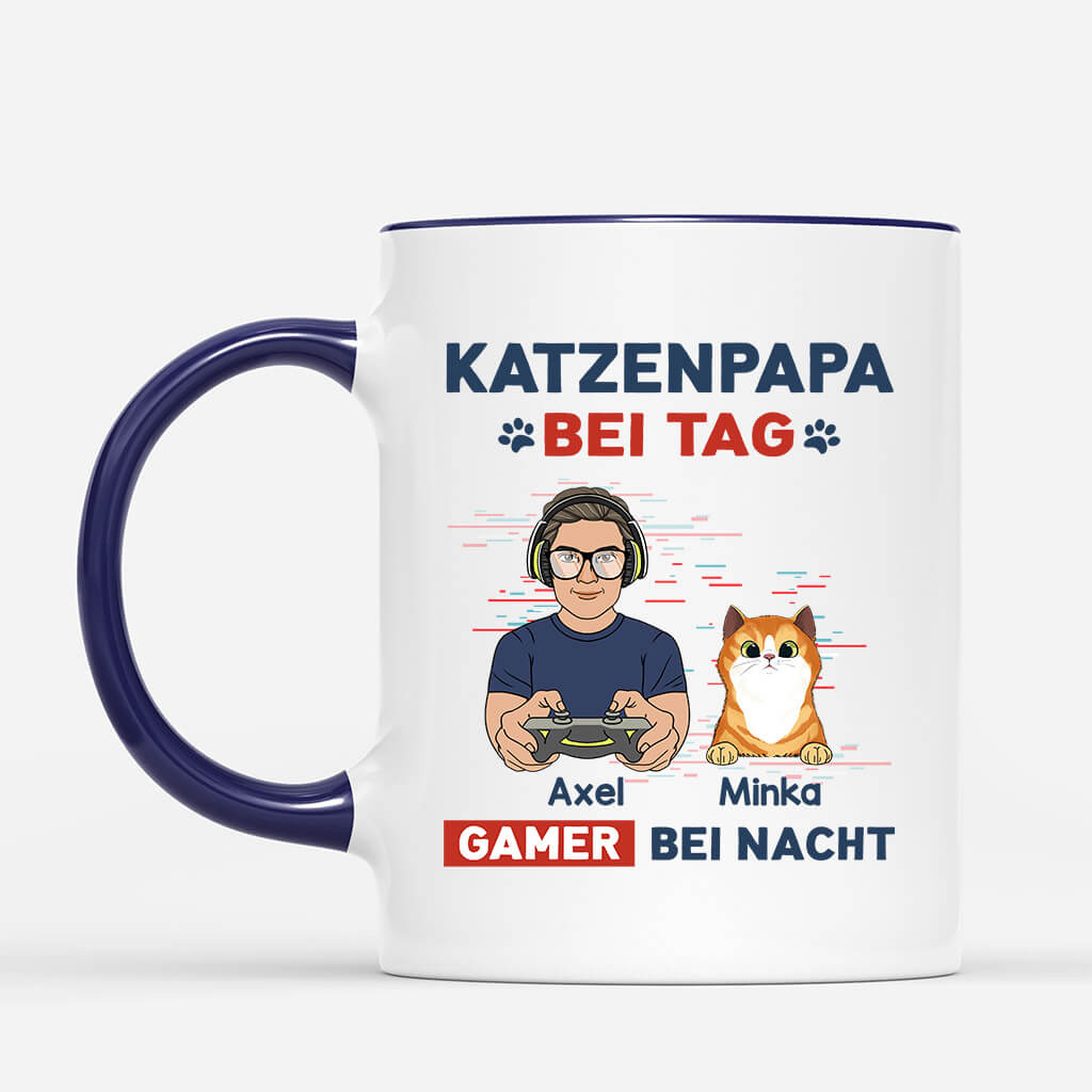 1164MGE2 Personalisierte Geschenke Tasse Game Katzenliebhaber