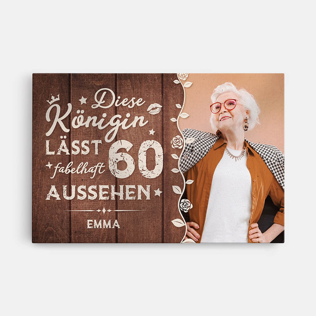 1165CGE1 Personalisierte Geschenke Leinwand Geburtstag Grosseltern 60