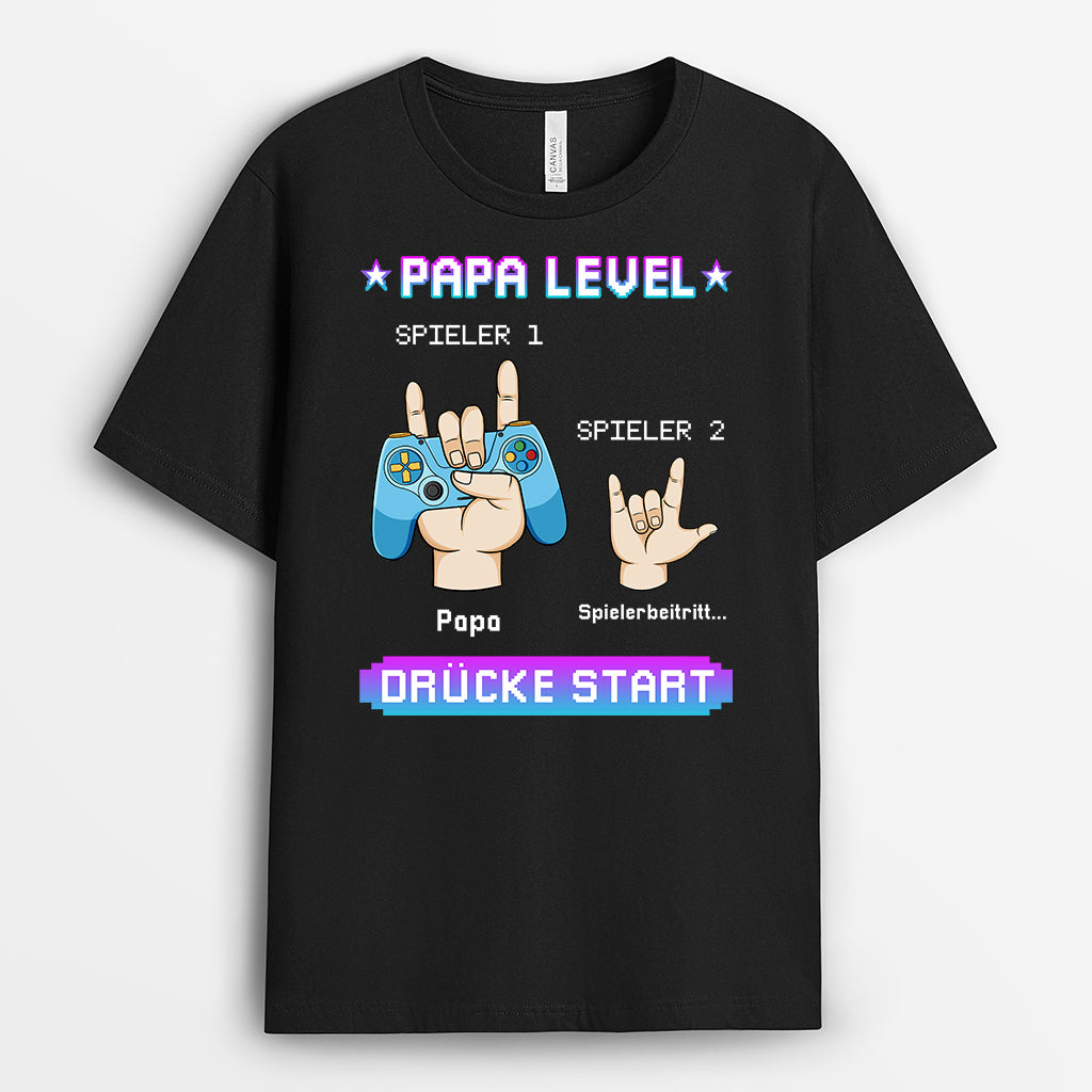 1166AGE2 Personalisierte Geschenke T shirt Game Papa