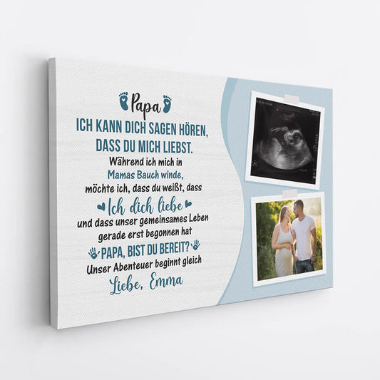 1182CGE2 Personalisierte Geschenke Leinwand Geburt Baby Papa