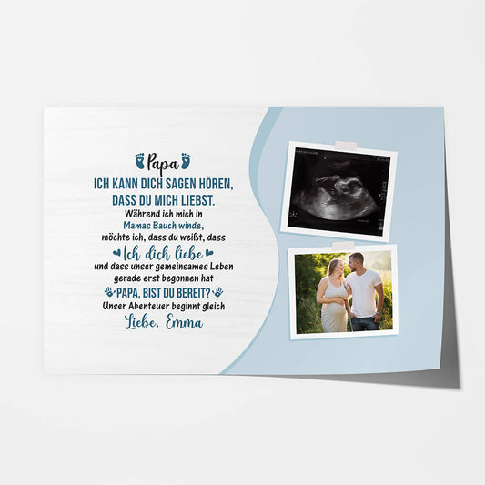 1182SGE1 Personalisierte Geschenke Poster Geburt Baby Papa