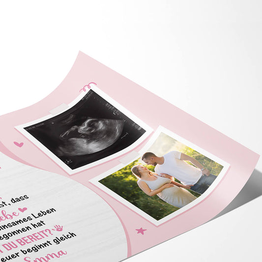 1182SGE2 Personalisierte Geschenke Poster Geburt Baby Papa
